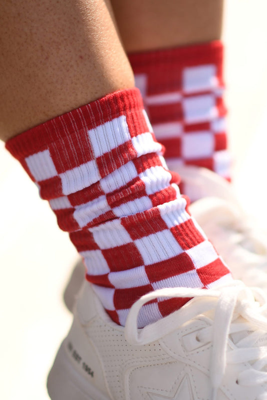 Red Checkered Socks