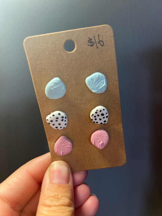 3 Pack Earrings